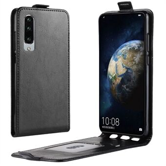 Crazy Horse verticale flip lederen hoes met kaarthouder voor Huawei P30