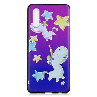 Patroon afdrukken reliëf TPU mobiele telefoon hoesje voor Huawei P30