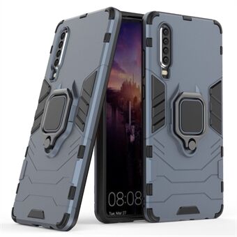 Voor Huawei P30 Finger Ring Kickstand PC + TPU Hybride mobiele telefoonhoes: