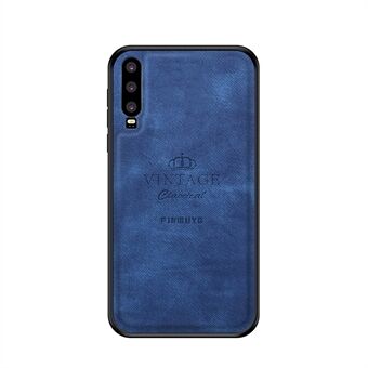 PINWUYO gerenommeerde serie PC + TPU + lederen hybride achterkant voor Huawei P30
