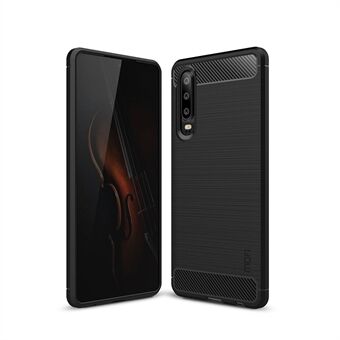 MOFI Carbon Fiber Textuur Geborsteld TPU Cover voor Huawei P30