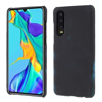 Thermische inductie Fluorescerende kleur veranderende pc-telefoonhoes voor Huawei P30 - Zwart