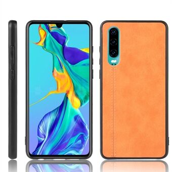 Voor Huawei P30 PU-leer gecoate PC + TPU combo mobiele telefoon cover