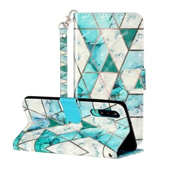 Light Spot Decor Patroon lederen portemonnee telefoonhoesje met riem voor Huawei P30