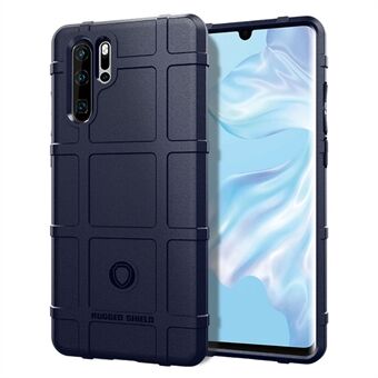 Voor Huawei P30 Pro robuuste vierkante rastertextuur TPU-beschermhoes: