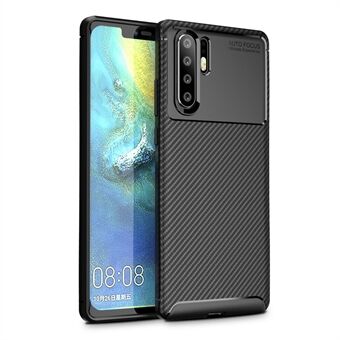 Voor Huawei P30 Pro Koolstofvezeltextuur Schokbestendig TPU-hoesje voor mobiele telefoons: