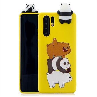 Patroonafdruk TPU-gelbeschermingshoes voor Huawei P30 Pro met 3D-dierenpop