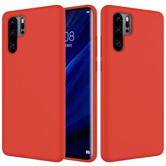 Vloeibare siliconen telefoonhoes voor Huawei P30 Pro, microfiber voering met kussentextuur ter bescherming tegen krassen.