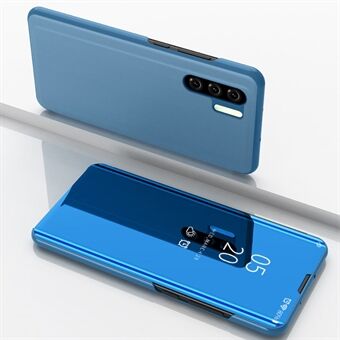 For Huawei P30 Pro Plated Mirror Surface View Window Leather Cell Phone Cover Anti-Drop Protection