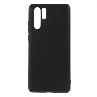 Carbon Fiber TPU telefoonhoesje voor Huawei P30 Pro - Zwart