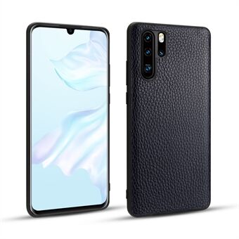 Echt lederen Litchi getextureerde TPU-cover voor Huawei P30 Pro