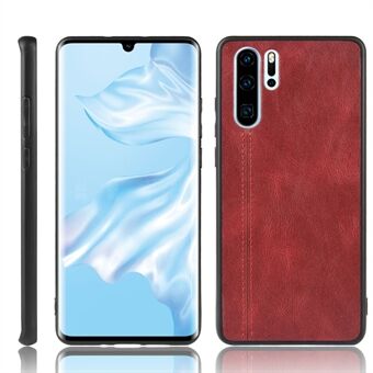 Leer + PC + TPU Hybrid Cover Cover voor Huawei P30 Pro