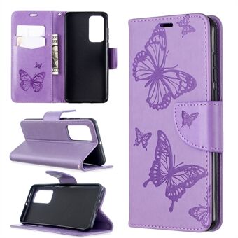 Opdruk Butterfly Wallet Leren Stand Case voor Huawei P40