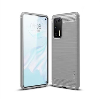 MOFI koolstofvezel geborsteld TPU mobiele telefoonhoes voor Huawei P40