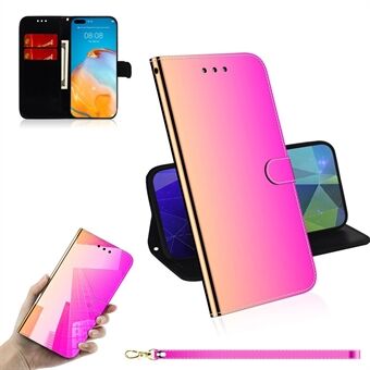 Mirror Surface Leather Wallet Cover met Rem Case voor Huawei P40 Pro