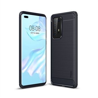 MOFI geborsteld TPU koolstofvezel mobiele telefoonhoes voor Huawei P40 Pro/ P40 Pro +