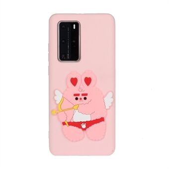 Animal Logo Decor TPU Unique hoes voor Huawei P40 Pro