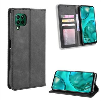 Vintage stijl lederen portemonnee Stand case voor Huawei P40 lite / nova 7i / nova 6 SE