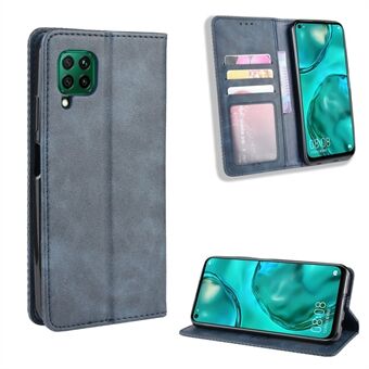 Vintage stijl lederen portemonnee Stand case voor Huawei P40 lite / nova 7i / nova 6 SE