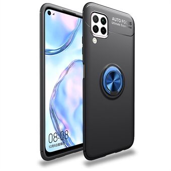 LENUO Ring Kickstand TPU Phone Cover [Ingebouwde magnetische metalen plaat] voor Huawei Nova 6 SE / Nova 7i / P40 Lite