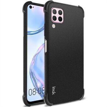 IMAK Anti-drop Soft TPU mobiele telefoonhoes met screenprotector film voor Huawei nova 6 SE / P40 Lite / Nova 7i