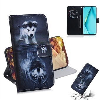PU-leren hoesje met patroonprint voor Huawei P40 lite / nova 7i / nova 6 SE
