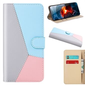 Driekleurige PU-lederen Flip Case Shell voor Huawei P40 lite / nova 6 SE / Nova 7i