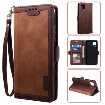 Retro Style Splicing Leather Wallet Cover Stand Telefoonhoesje voor Huawei P40 lite / nova 6 SE / Nova 7i