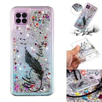 Patroon Afdrukken Glitter Poeder Drijfzand TPU Achterkant voor Huawei P40 Lite 4G / Nova 6 SE / Nova 7i