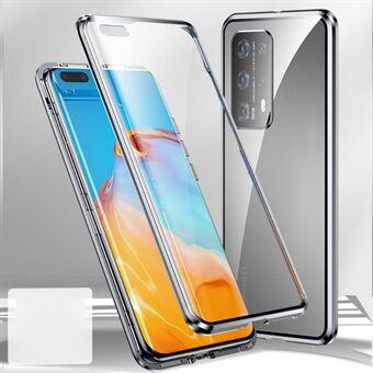 Metaal + Gehard Glas met Spiegel Telefoonhoesje voor Huawei P40 Pro+