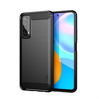 MOFI koolstofvezel geborstelde TPU-cover voor Huawei P Smart 2021 / Y7a