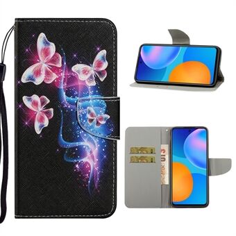 Stijlvolle PU-lederen hoes met patroon voor Huawei P Smart 2021 / Y7a Wallet Stand Shell