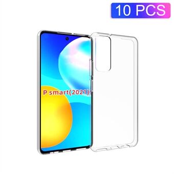 10 stuks / pak Telefoonbeschermende TPU Cover Antislip Binnenkant voor Huawei Y7a / P Smart 2021