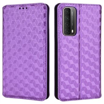 Voor Huawei Y7a/Huawei P Smart 2021 Multifunctionele Portemonnee Telefoon Beschermhoes Ondersteunende Stand Reliëfpatroon Mobiele Telefoon Case PU Leer + TPU Telefoon Case