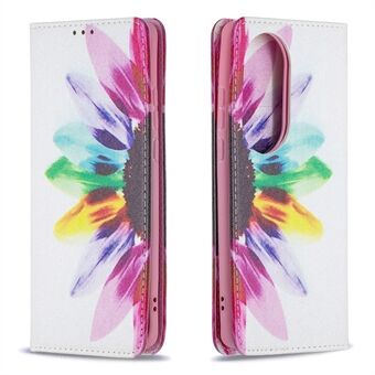 Leren portemonnee-hoesje met patroonprint voor Huawei P50 Pro