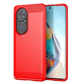 MOFI geborsteld ontwerp koolstofvezel zachte TPU-hoes voor Huawei P50 Pro