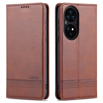 AZNS PU lederen flipbook schokbestendig automatisch geabsorbeerd magnetisch hoesje met Stand voor Huawei P50 Pro
