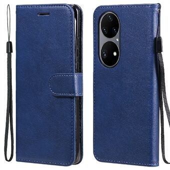 Valbestendig KT Leather Series-2 Folio Flip Shell Pure Color lederen tas voor Huawei P50 Pro