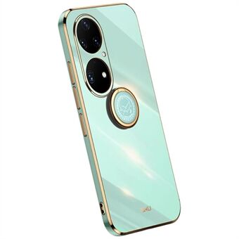 XINLI galvaniserend frame TPU telefoonhoesje voor Huawei P50 Pro 4G, Ring volledige camerabescherming