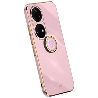 XINLI galvaniserend frame TPU telefoonhoesje voor Huawei P50 Pro 4G, Ring volledige camerabescherming