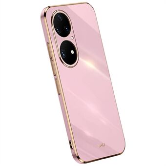 XINLI Schokbestendig telefoonhoesje voor Huawei P50 Pro 4G, galvaniserende TPU-achterkant Volledige cameralensbeschermingshoes