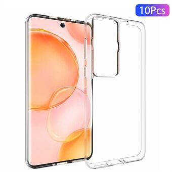 10 stks / pak voor huawei p60 / p60 Pro valbestendig telefoonhoesje innerlijke watermerk-gratis transparante telefoonhoes