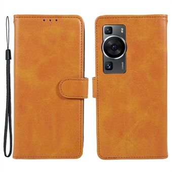 Voor Huawei P60 / P60 Pro kalfstextuur Stand cover magnetische sluiting lederen portemonnee telefoonhoesje