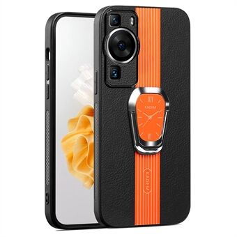 KADEM Voor Huawei P60 / P60 Pro Hoesje met Standaard TPU+Acryl Telefoonhoesje met PU Leren Coating