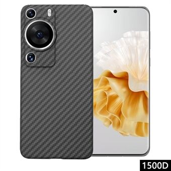 Telefoonhoesje voor Huawei P60 Pro / P60 Cover 1500D Grove Textuur Zwart Aramidevezel Telefoonhoesje