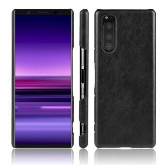 Litchi Skin lederen gecoate harde pc-hoes voor Sony Xperia 5