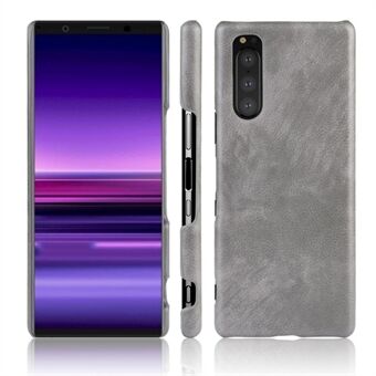 Litchi Skin lederen gecoate harde pc-hoes voor Sony Xperia 5