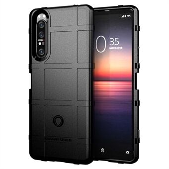 Anti-shock vierkante rastertextuur Dikker TPU-hoesje voor Sony Xperia 1 II