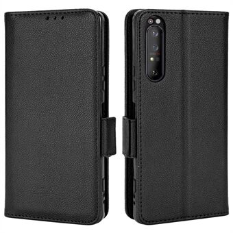 Voor Sony Xperia 1 II Litchi Texture PU-lederen Stand portemonnee-hoes Anti- Scratch telefoonhoes