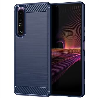 1,8 mm TPU-hoes Koolstofvezeltextuur Vakmanschap Geborsteld oppervlak Buigbare telefoonhoes voor Sony Xperia 1 III 5G